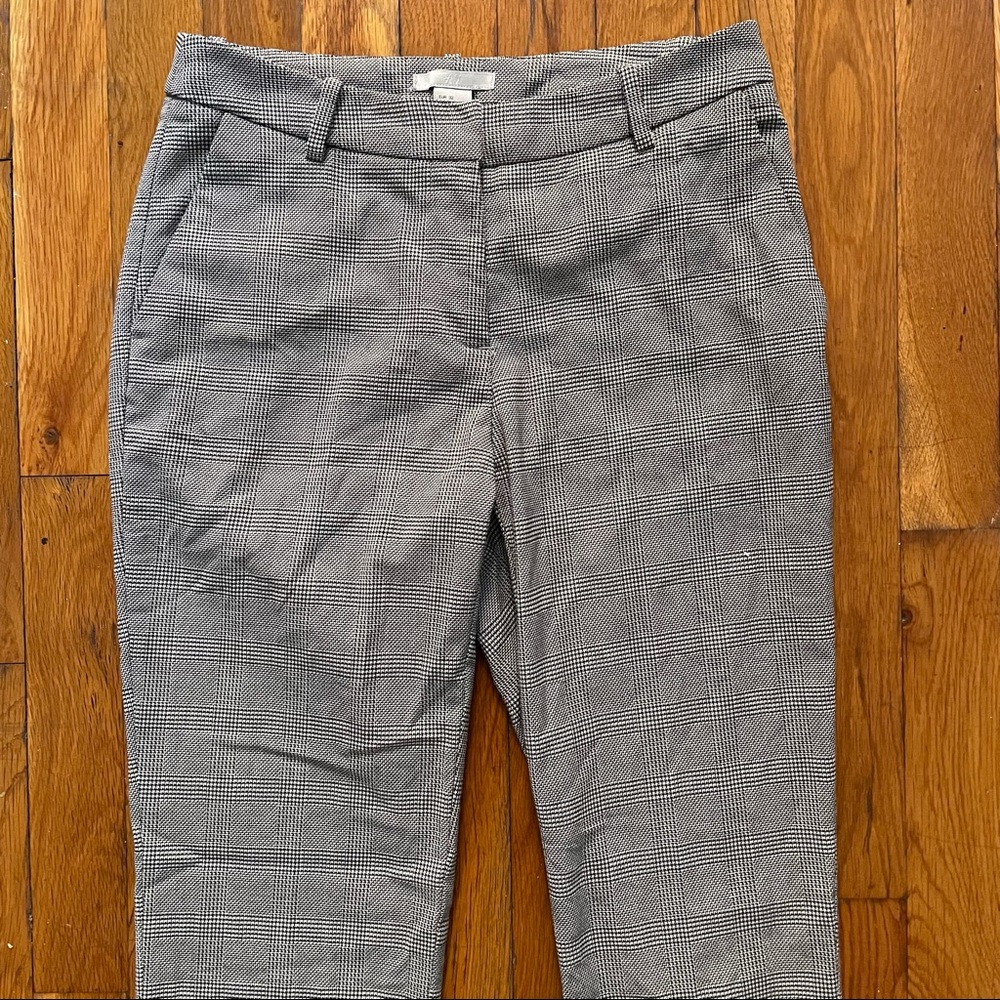 H&M | gray houndstooth printed dress pant size 2 work school internship job